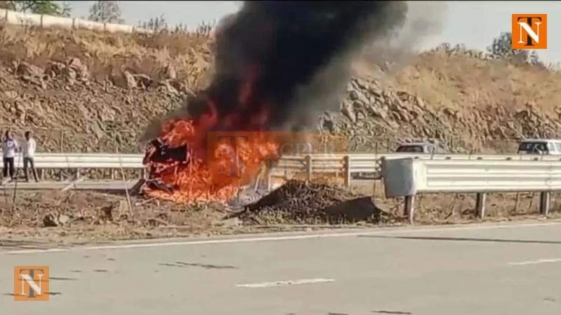 Two Killed, One Injured in Car Fire on Samruddhi Expressway